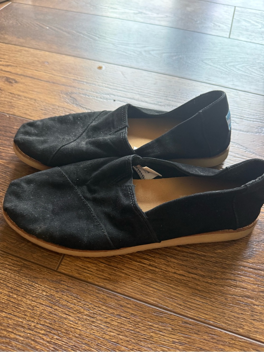 Classic Black Canvas Slip-On Flats for Women